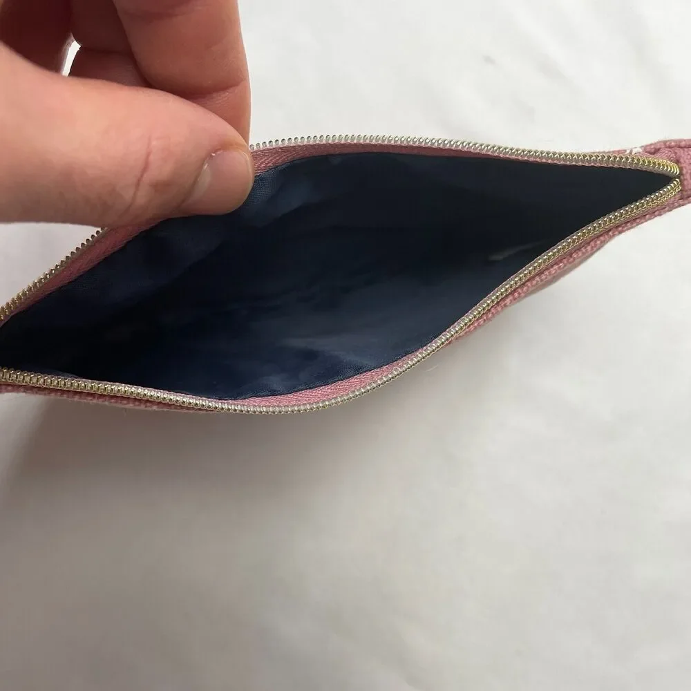 Ipsy Makeup Bag Pink Star Consellations Zipper Pouch Coin Wallet Purse Accessory